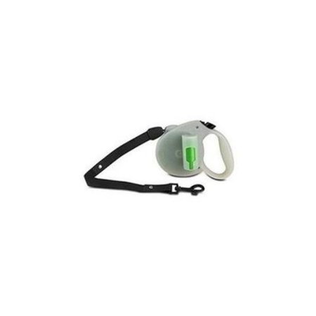 PAMPEREDPETS Paw Bio Retractable Leash with Green Pick-up Bags; Glow in the dark PA610768